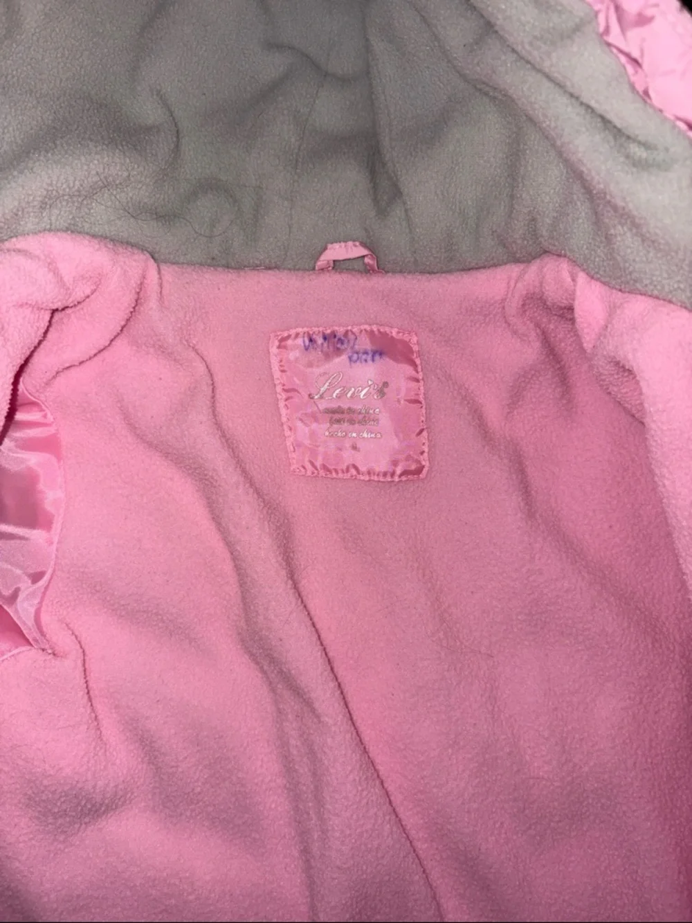 Levi's Pink Girls Puffer Jacket with Hood
